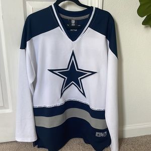 Dallas Cowboys long sleeve hockey like jersey